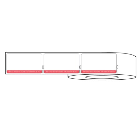 Nevs Dymo Label w/Warning Message 3-1/2" x 1-15/16" White w/Red Reverse LA-DYM-1038